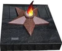 Звезда из красного гранита имитация пламени в Троицке (518453)