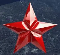 Красная звезда на граните в Троицке (518429)