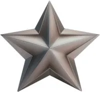 Звезда из нержавеющей стали декор на стелу в Троицке (518508)