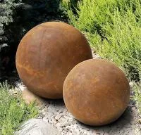 Шары сталь кортен 2 штуки декор (518937) ∅ 1,35 - 0,85 м. Троицк