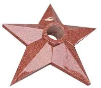 Звезда из красного гранита (517571) поставка комплект горелка ГВД 379 10 89 00 ПС вечный огонь ø 900 мм. монолит - составная в Троицке